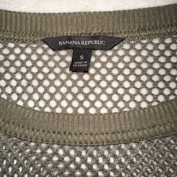 Banana Republic Oversized Mesh Sweatshirt Size M - Picture 3 of 6